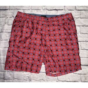 Peter‎ Millar Collection Lined Red Blue Geometric Swimshort Size Mens XL